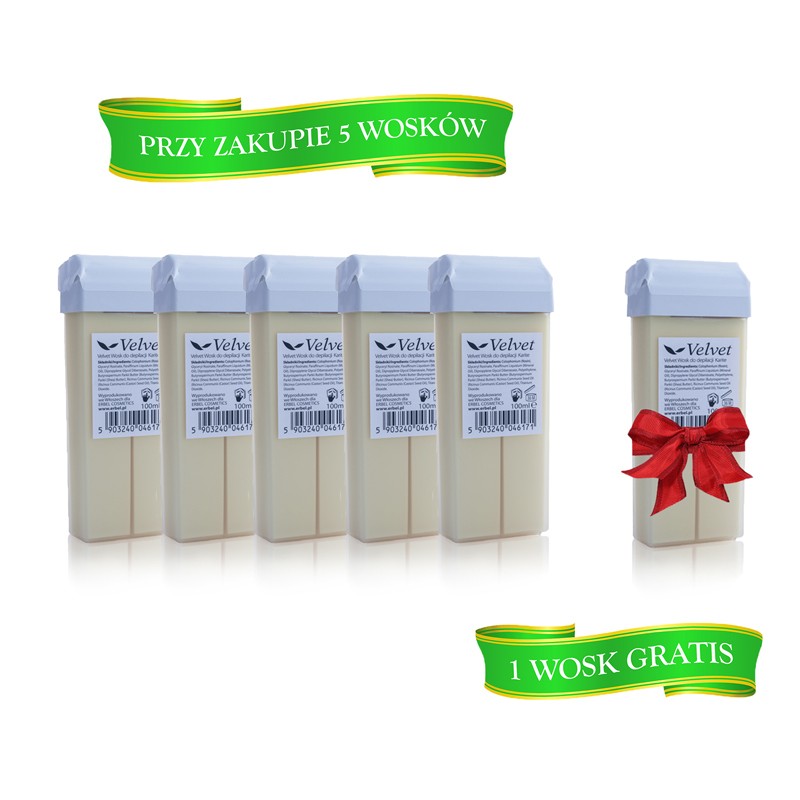 Wosk do Depilacji Karite 100ml Velvet Zestaw 5+1 gratis!