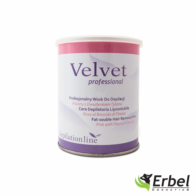 Wosk do Depilacji Różany z Dwutlenkiem Tytanu 800ml Erbel