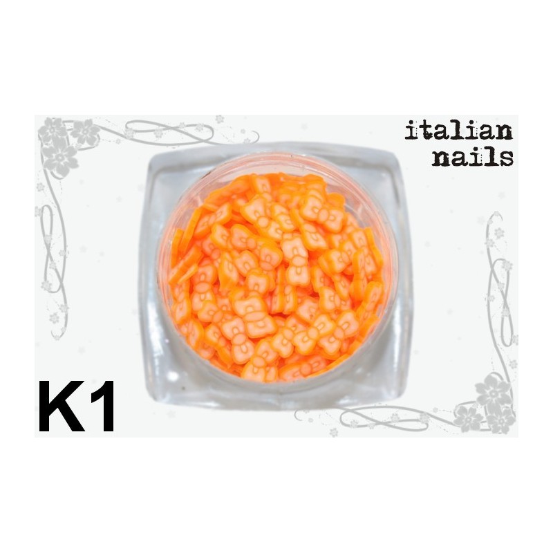 Kokardki Fimo - Woreczek 10 sztuk - K01 Italian Nails