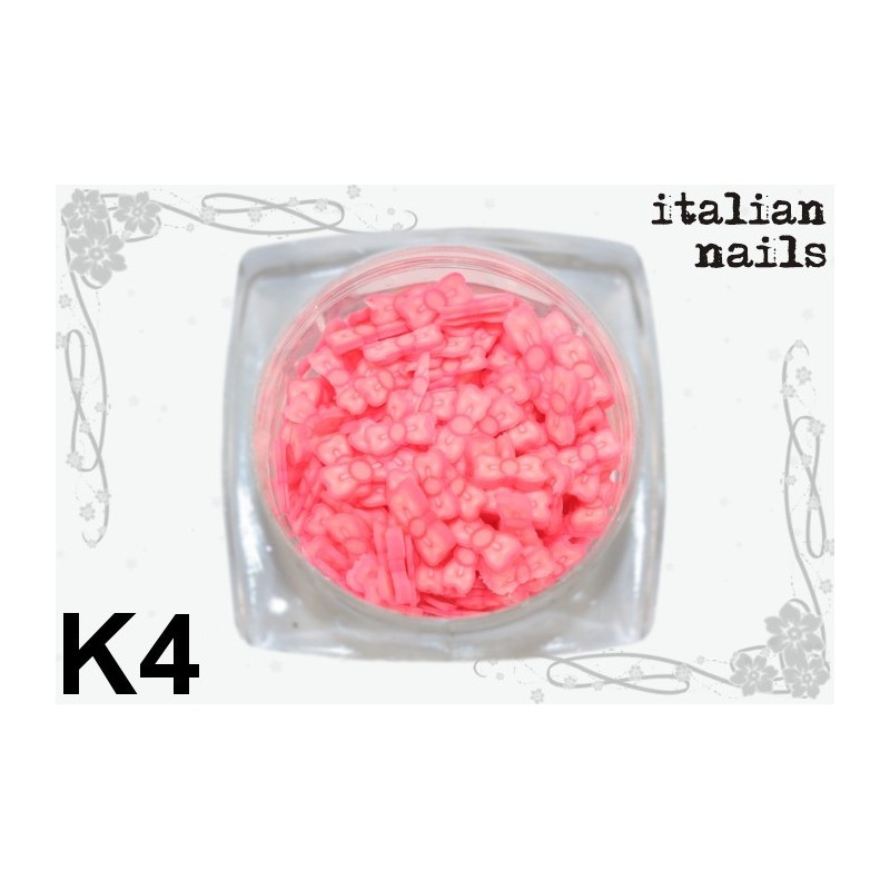Kokardki Fimo - Woreczek 10 sztuk - K04 Italian Nails