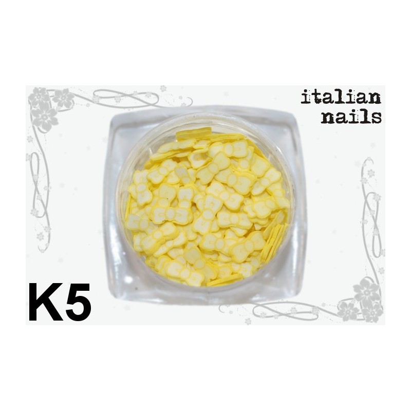 Kokardki Fimo - Woreczek 10 sztuk - K05 Italian Nails