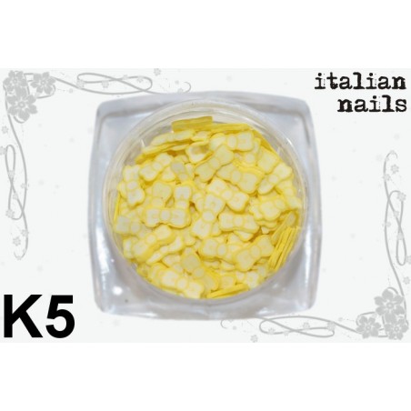 Kokardki Fimo - Woreczek 10 sztuk - K05 Italian Nails