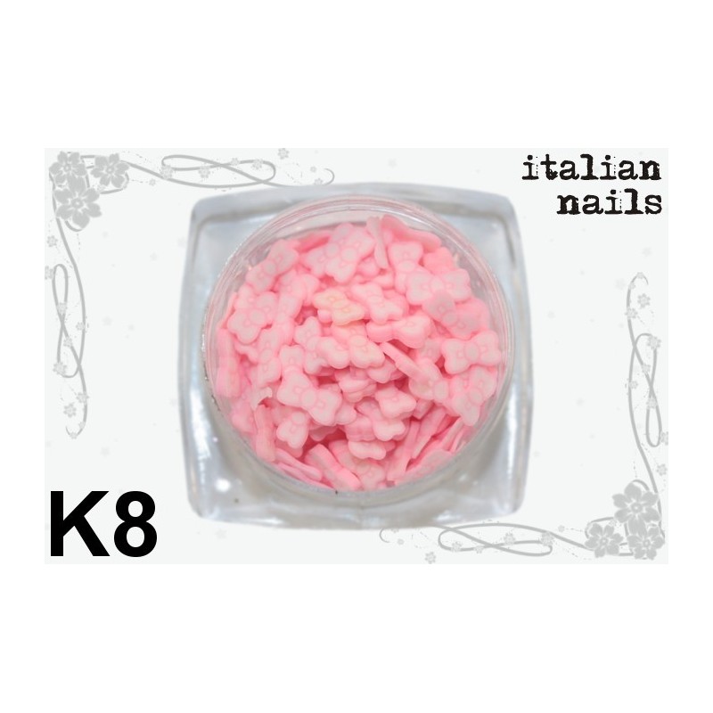Kokardki Fimo - Woreczek 10 sztuk - K08 Italian Nails