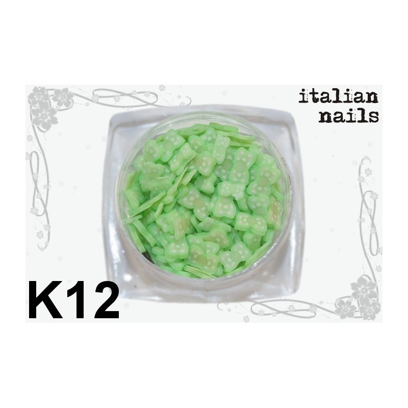 Kokardki Fimo - Woreczek 10 sztuk - K12 Italian Nails
