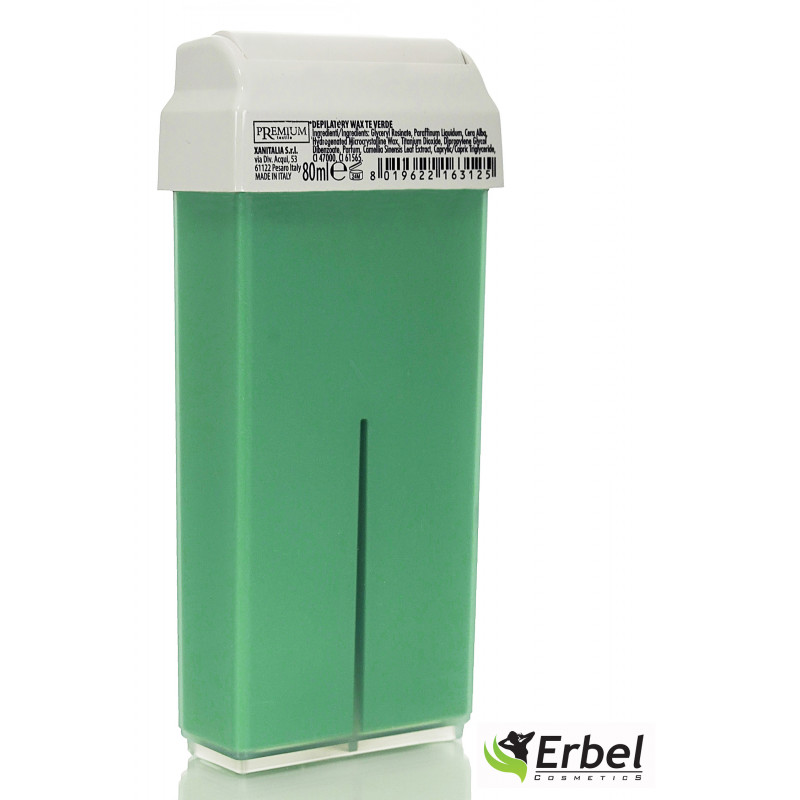 Wosk do Depilacji Szeroka Rolka Zielona Herbata Premium 80ml Erbel