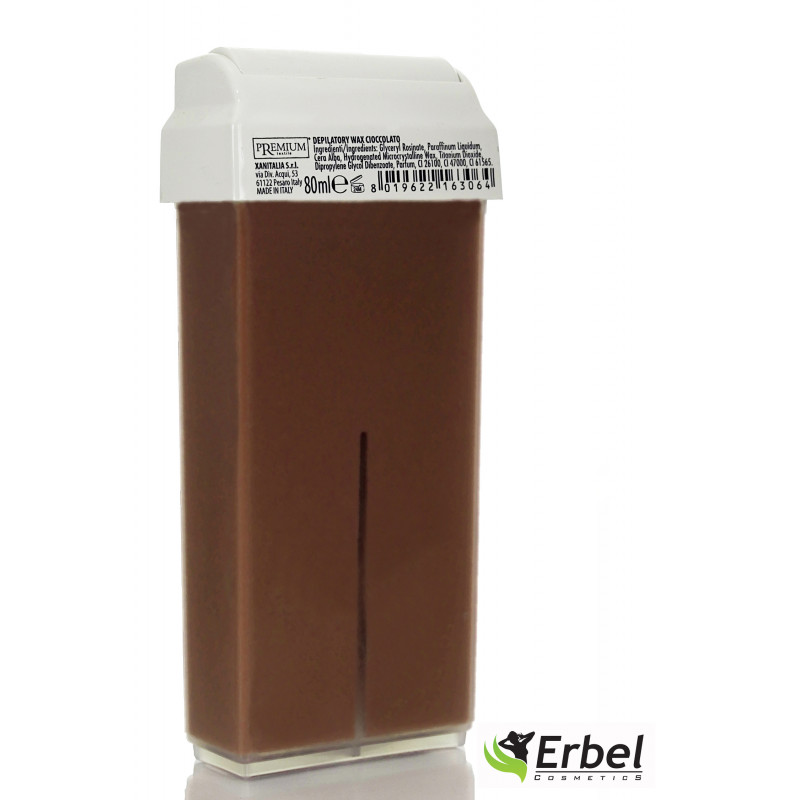 Wosk do Depilacji Szeroka Rolka Czekoladowy Premium 80ml Erbel