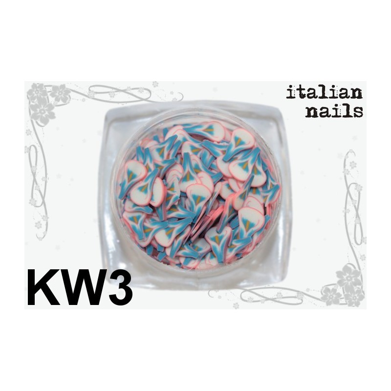 Kwiatki Fimo - Woreczek 10 sztuk - KW03 Italian Nails