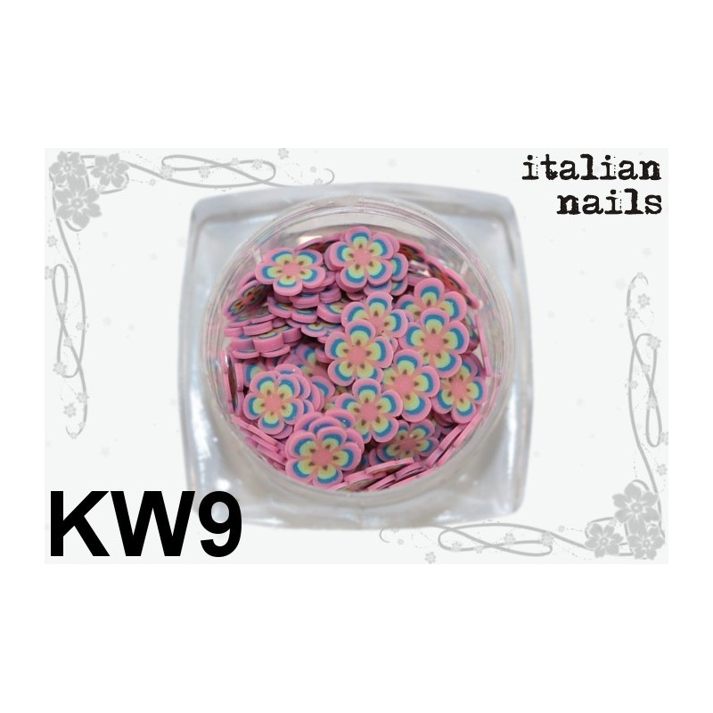 Kwiatki Fimo - Woreczek 10 sztuk - KW09 Italian Nails