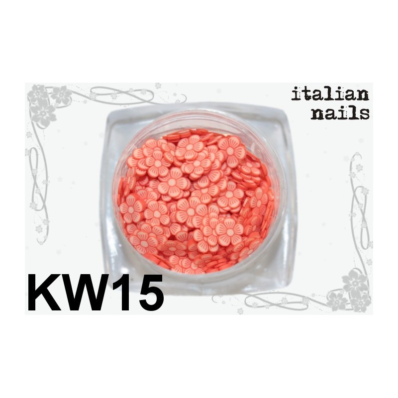 Kwiatki Fimo - Woreczek 10 sztuk - KW15 Italian Nails