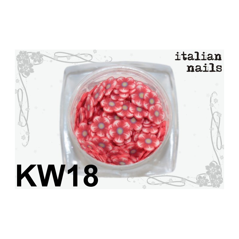Kwiatki Fimo - Woreczek 10 sztuk - KW18 Italian Nails