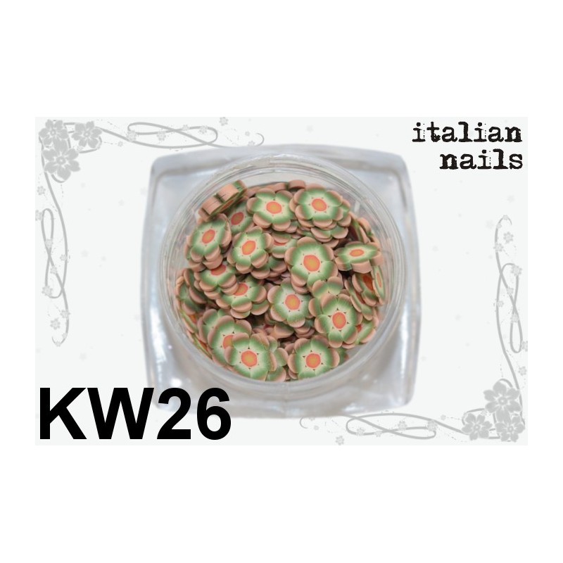 Kwiatki Fimo - Woreczek 10 sztuk - KW26 Italian Nails