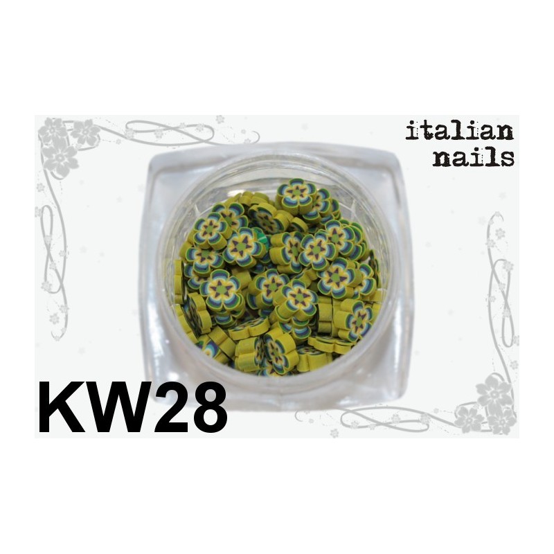 Kwiatki Fimo - Woreczek 10 sztuk - KW28 Italian Nails