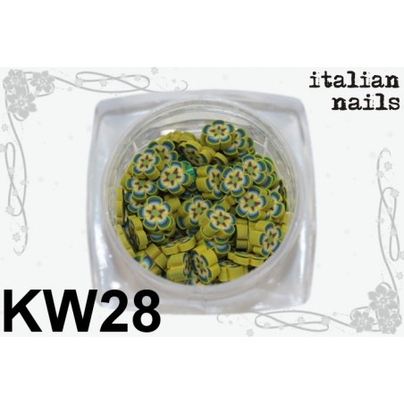 Kwiatki Fimo - Woreczek 10 sztuk - KW28 Italian Nails