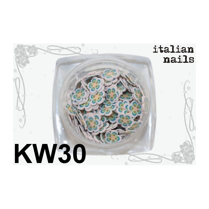 Kwiatki Fimo - Woreczek 10 sztuk - KW30 Italian Nails