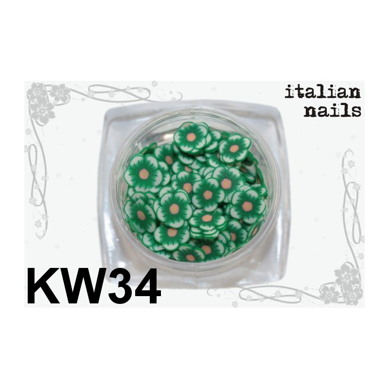 Kwiatki Fimo - Woreczek 10 sztuk - KW34 Italian Nails