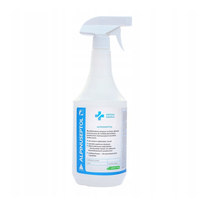Płyn do Dezynfekcji Powierzchni i Urządzeń Alpinuseptol GREEN TEA 1L Spray