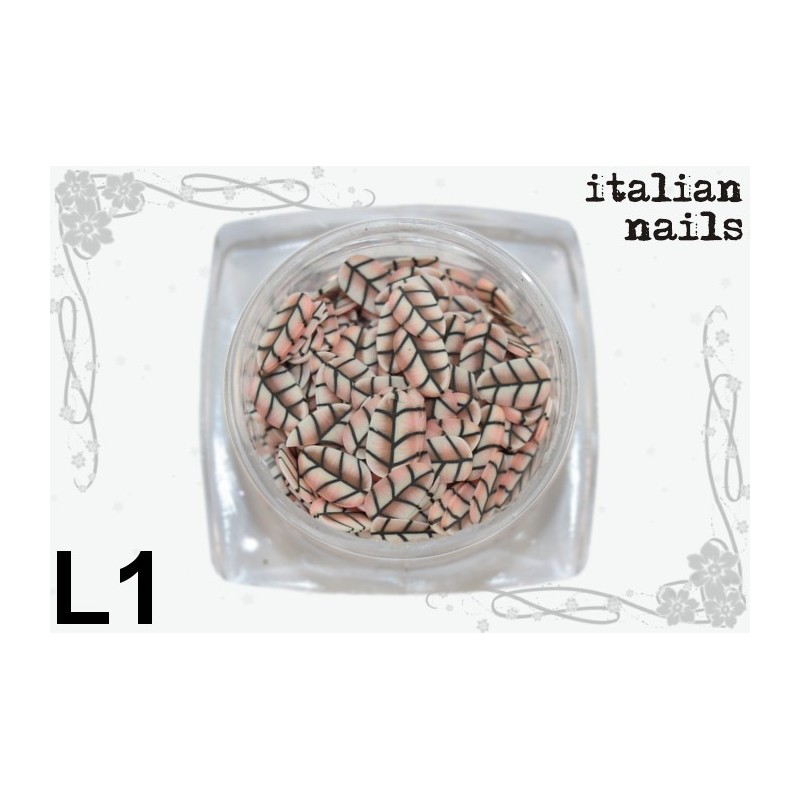 Listki  Fimo - Woreczek 10 sztuk - L01 Italian Nails