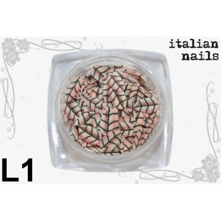 Listki  Fimo - Woreczek 10 sztuk - L01 Italian Nails