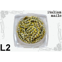 Listki  Fimo - Woreczek 10 sztuk - L02 Italian Nails