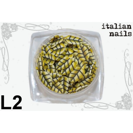 Listki  Fimo - Woreczek 10 sztuk - L02 Italian Nails