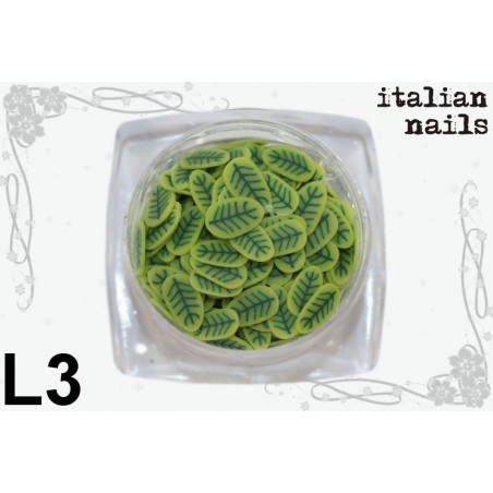Listki  Fimo - Woreczek 10 sztuk - L03 Italian Nails