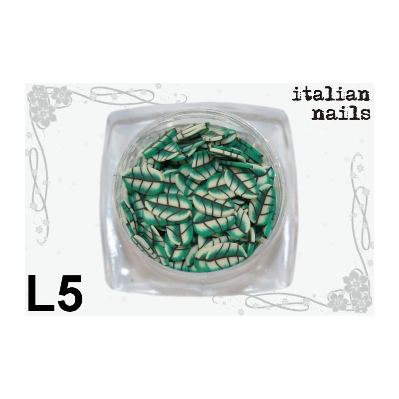 Listki  Fimo - Woreczek 10 sztuk - L05 Italian Nails