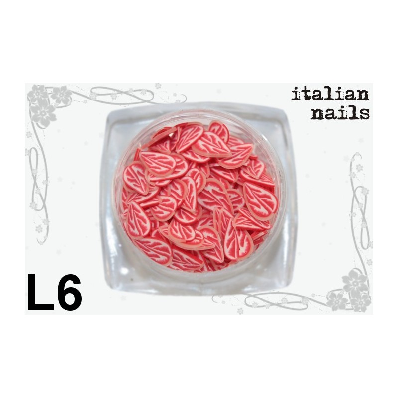 Listki  Fimo - Woreczek 10 sztuk - L06 Italian Nails