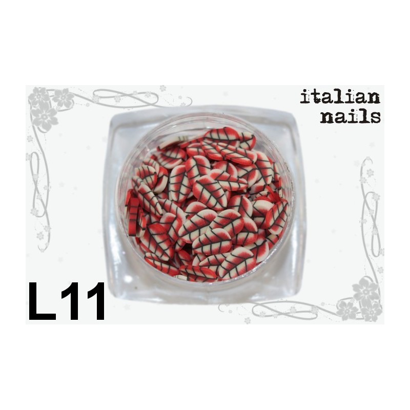 Listki  Fimo - Woreczek 10 sztuk - L11 Italian Nails