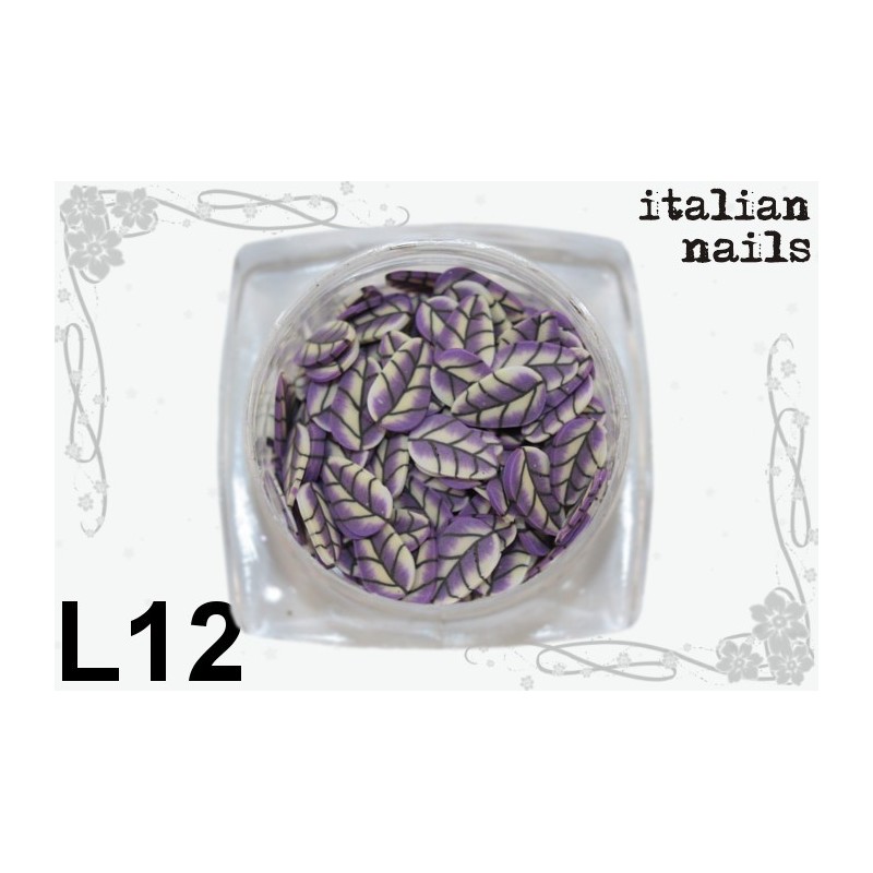 Listki  Fimo - Woreczek 10 sztuk - L12 Italian Nails