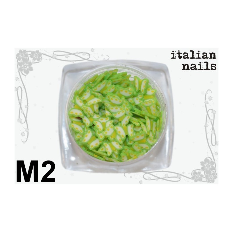Motylki Fimo - Woreczek 10 sztuk - M02 Italian Nails