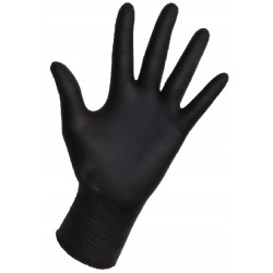 Rękawice Nitrylowe Jednorazowe Czarne Master Glove rozmiar L 100 szt.