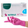 Rękawiczki Nitrylowe Jednorazowe Rękawice Master Glove Pink Różowe M 100szt