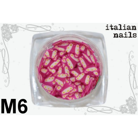 Motylki Fimo - Woreczek 10 sztuk - M06 Italian Nails