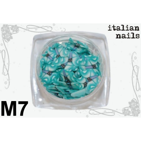 Motylki Fimo - Woreczek 10 sztuk - M07 Italian Nails