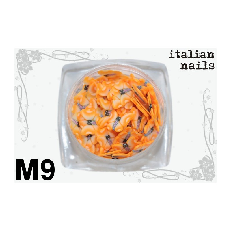 Motylki Fimo - Woreczek 10 sztuk - M09 Italian Nails