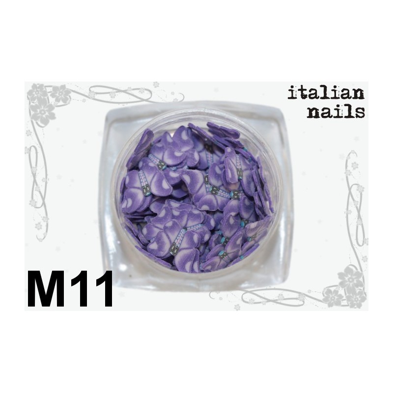 Motylki Fimo - Woreczek 10 sztuk - M11 Italian Nails