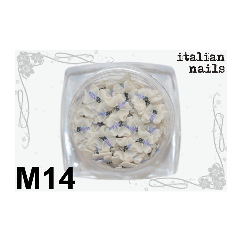 Motylki Fimo - Woreczek 10 sztuk - M14 Italian Nails