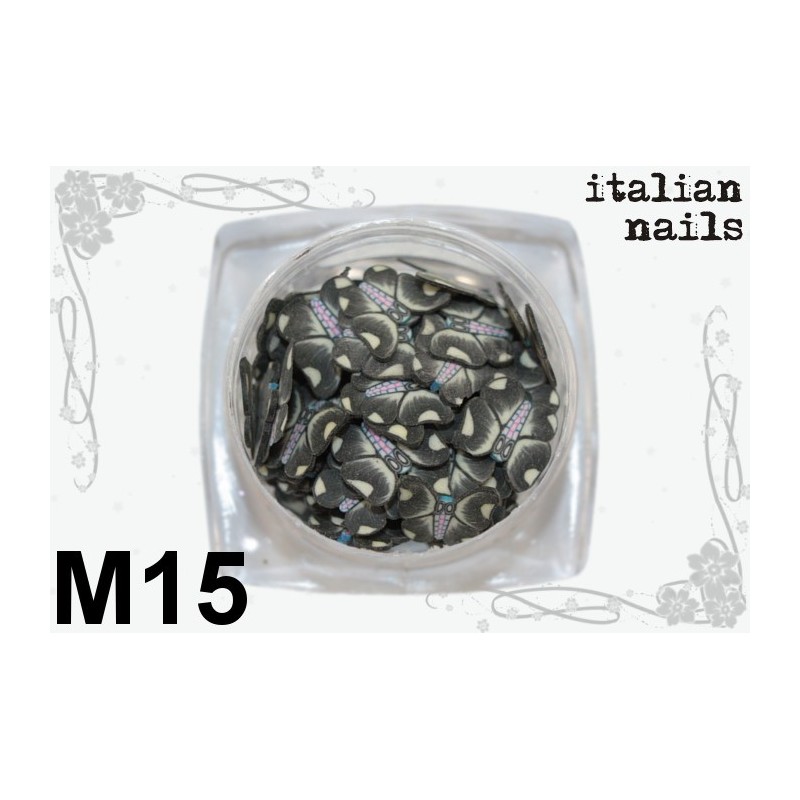 Motylki Fimo - Woreczek 10 sztuk - M15 Italian Nails