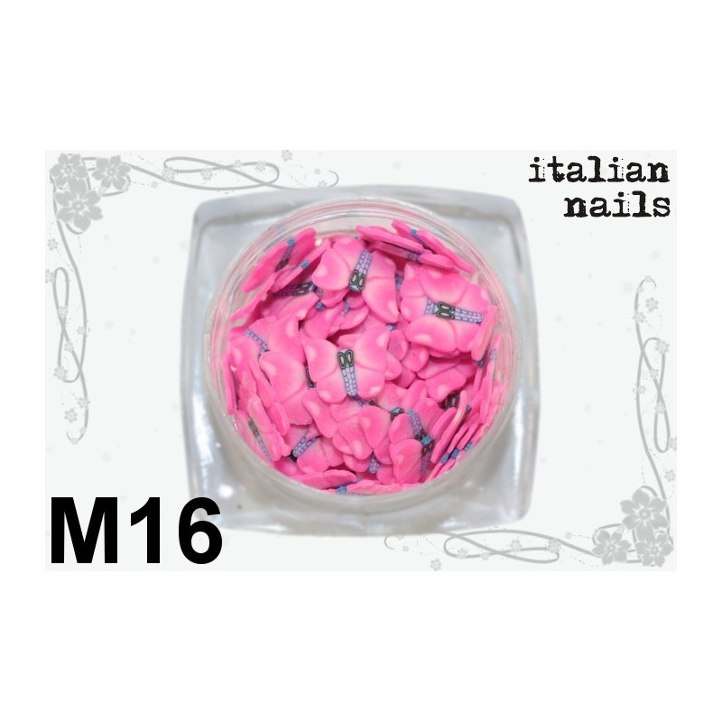 Motylki Fimo - Woreczek 10 sztuk - M16 Italian Nails