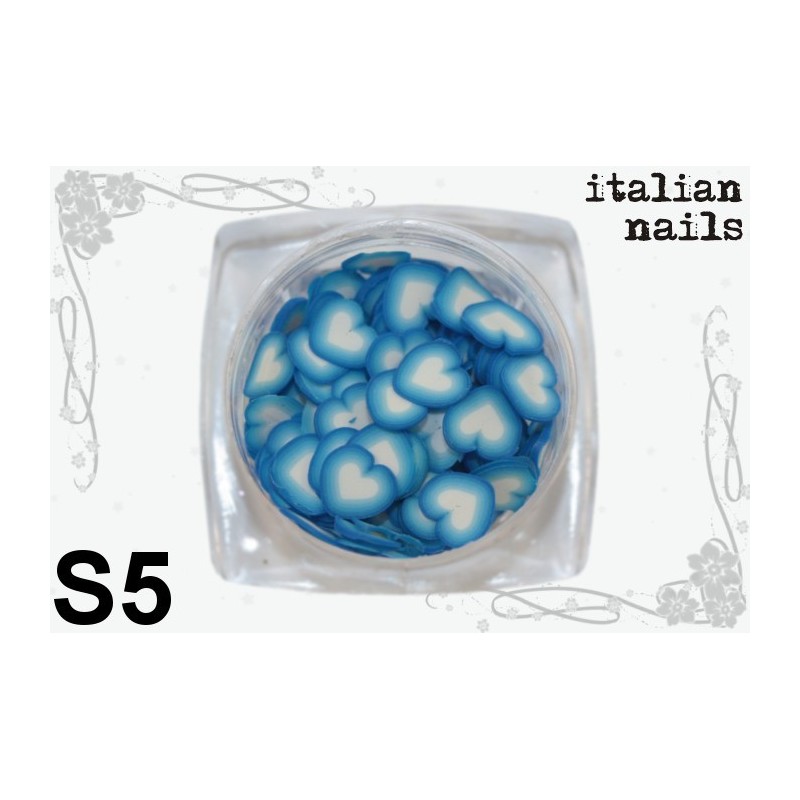 Serduszka Fimo - Woreczek 10 sztuk - S05 Italian Nails